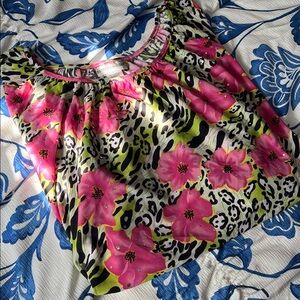 Rebecca Malone Floral Tropical Top Size Xl